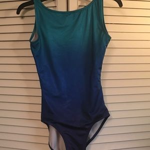 Barreto Dancewear ombré tank leotard, M